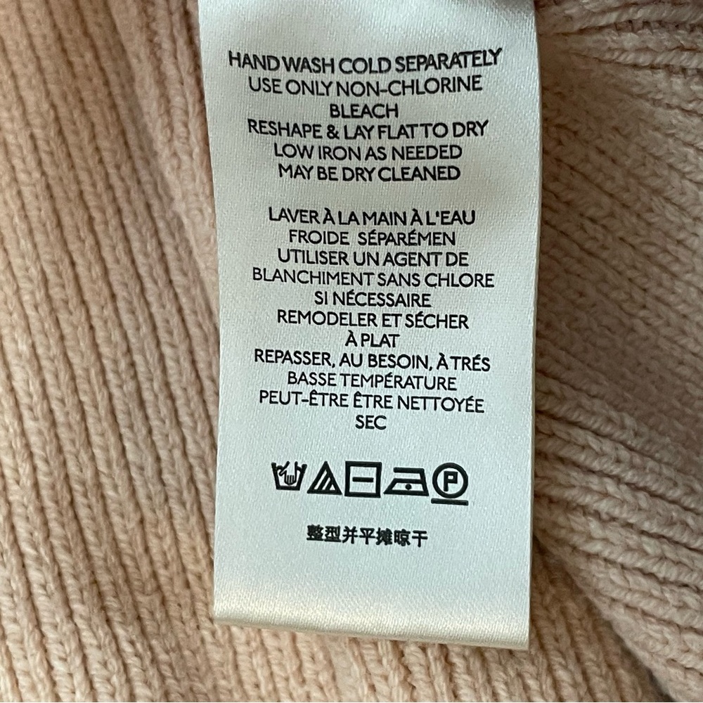Free People Easy Street Tunic Oversized Sweater Ribbed Peach Parfait Women’s S - Picture 12 of 14